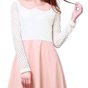 Pink and white Babydoll Styled Dress